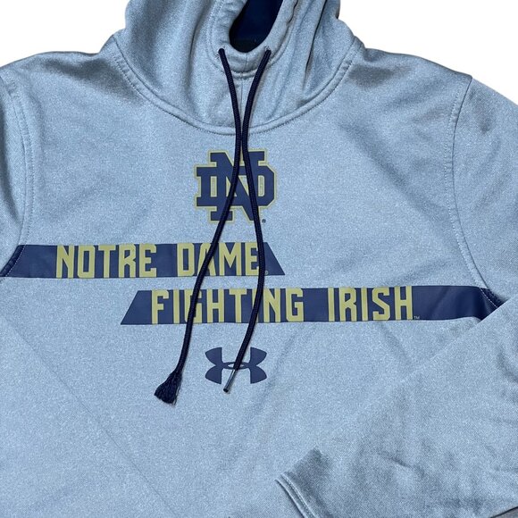 Norte Dame Fighting Irish Pullover Hoodie Sweatshirt Size Small Under Armour - Picture 4 of 4